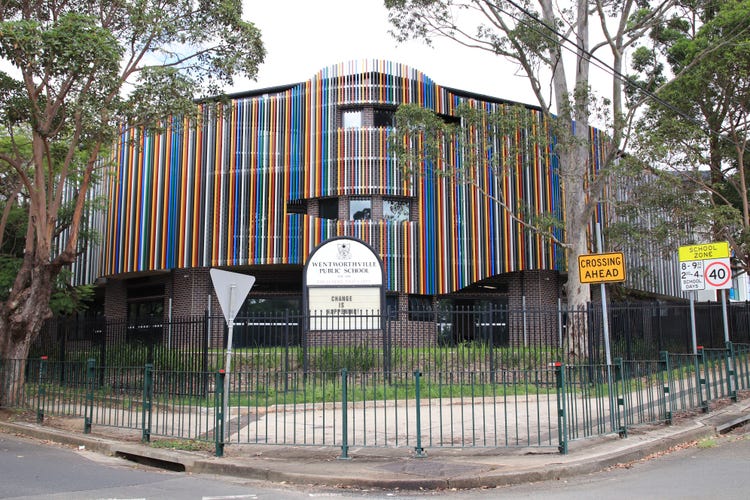 Colourful school building