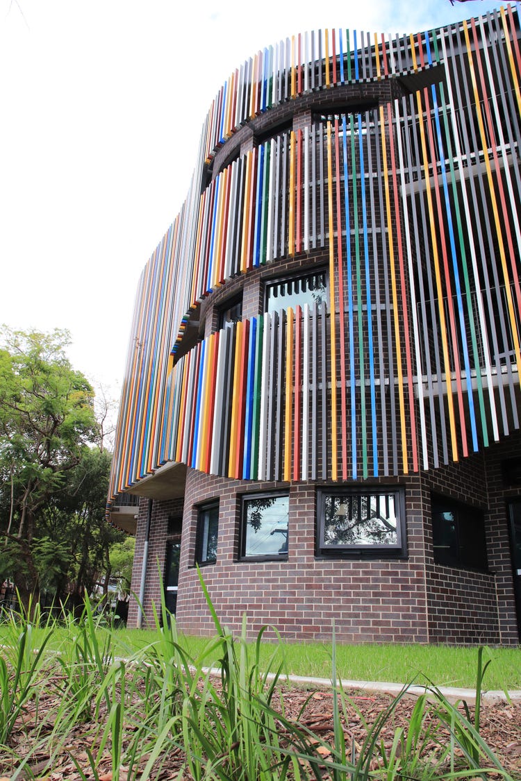 Colourful school building